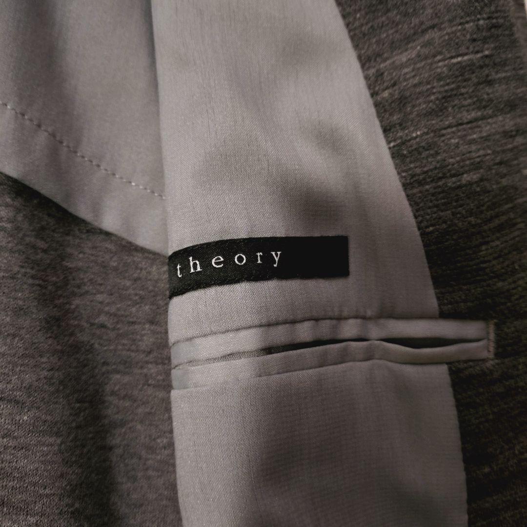 美品 Theory ダブル テーラードジャケット ストレッチ 40 グレー