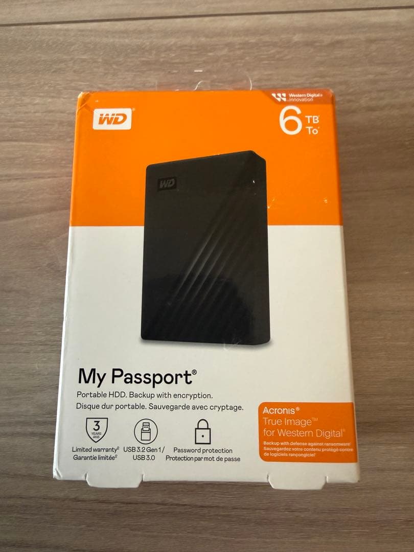 ウエスタンデジタルWestern DigitalWD ポータブルHDD 6TB