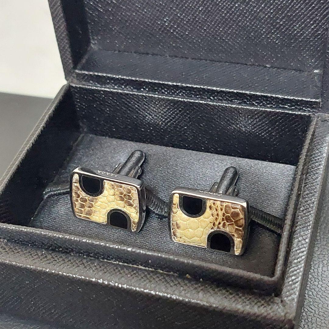 PRADA　プラダ　カフリンクス　カフス　蛇　925刻印