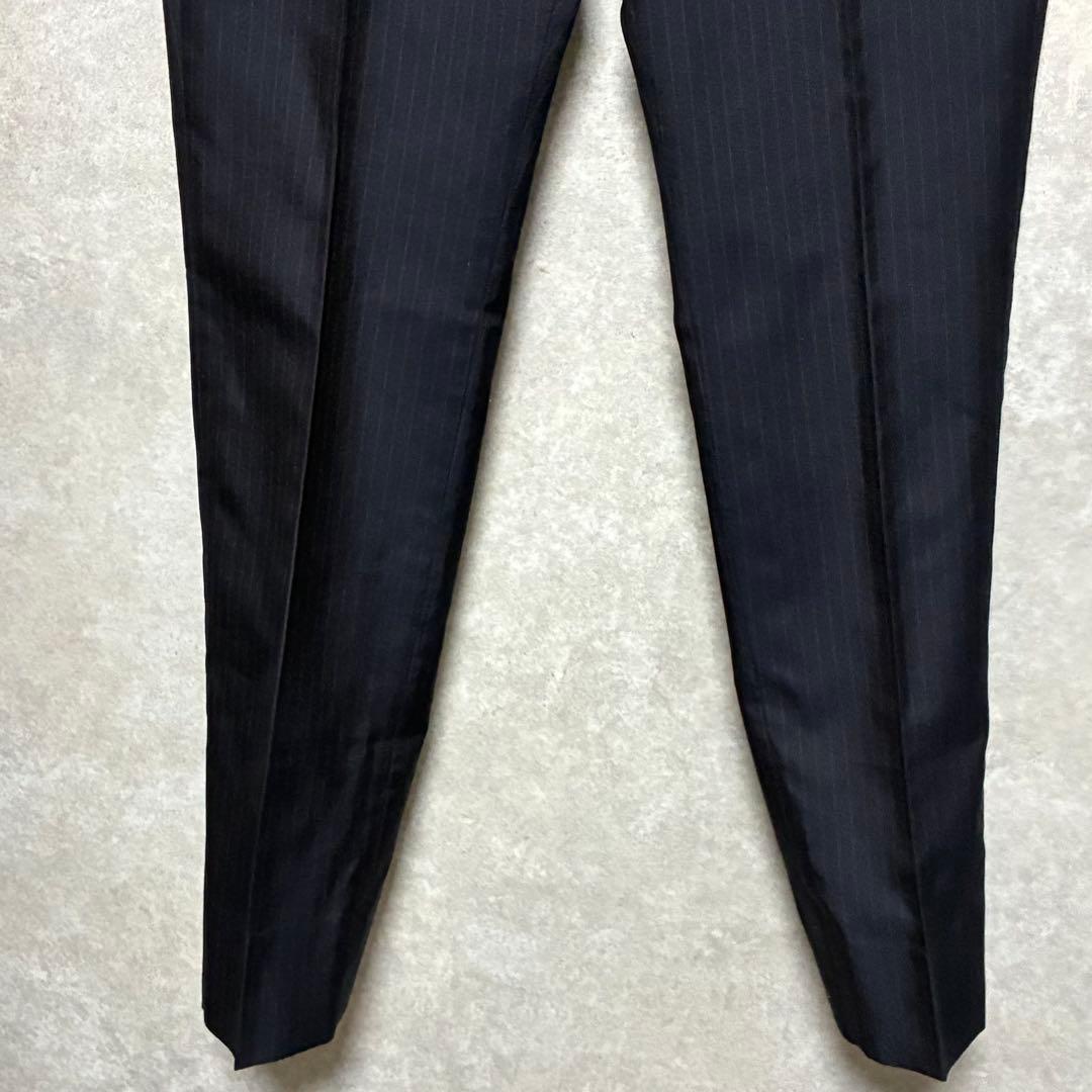 【美品】GUCCI グッチ　シルク　現行タグ　ネイビー　スーツ　セットアップ