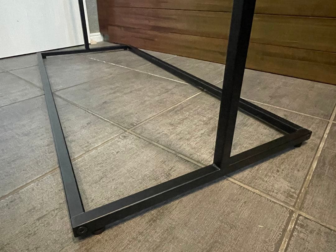 美品■KANADEMONOカナデモノ シンプルアイアン ハンガーラックW90cm