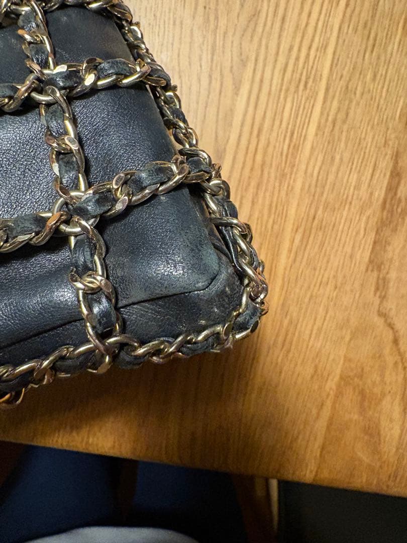 最終大幅値下げ！激レア⭐︎CHANEL ブラック レザー チェーンショルダーバッグ