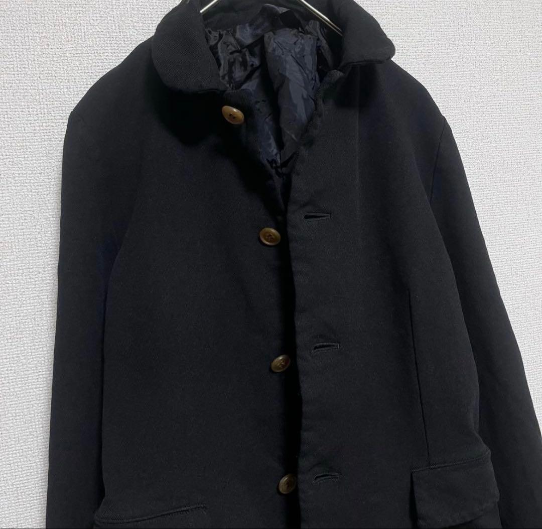 美品　コムデギャルソン　コムコム　丸襟　ポリ縮絨　ジャケット　ポリエステル　L