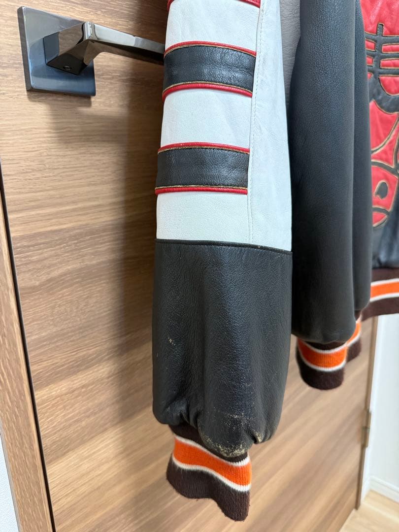 ジェフハミルトン シカゴブルズ レザー スタジャン リバーシブル 帽子セット M