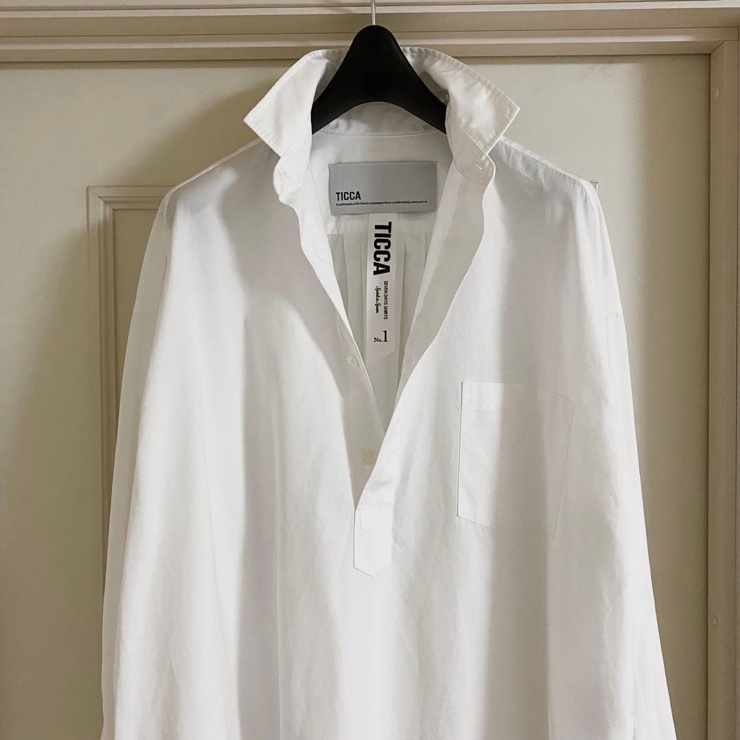 TICCA シャツ　スクエアビックシャツ　チュニック　ワンピース　スキッパー