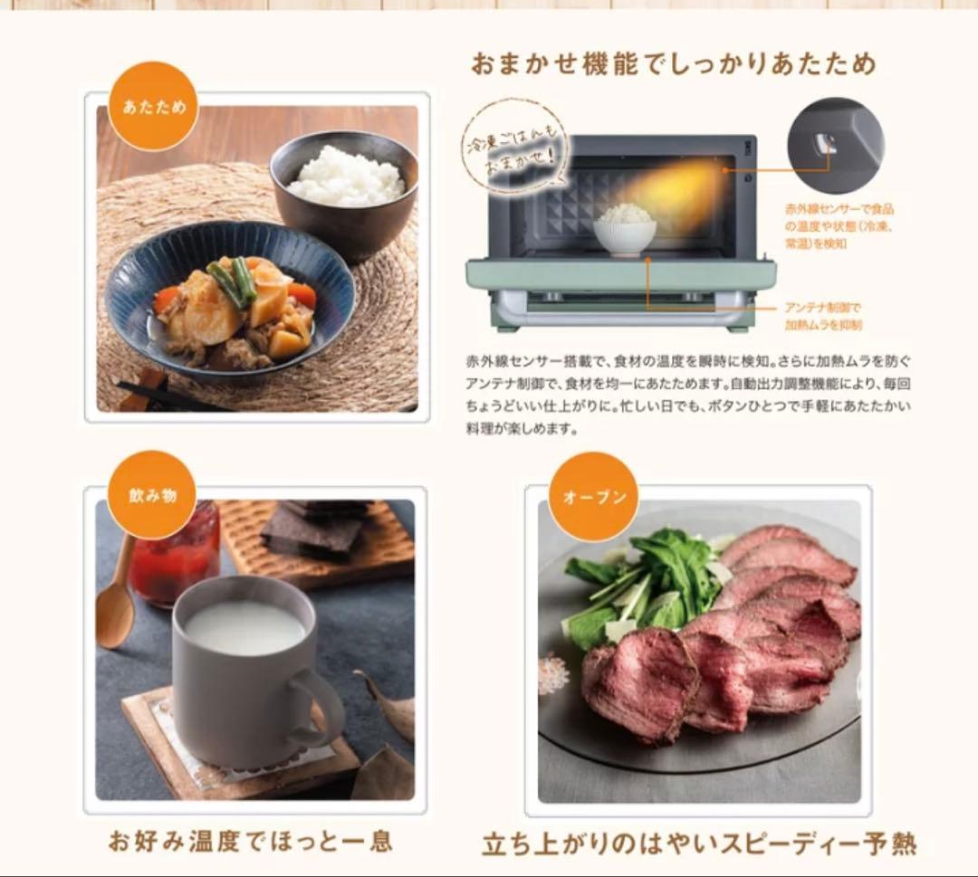 【新品未開封】アラジンAEM-G14AGグラファイトオーブンレンジ22Lグリーン