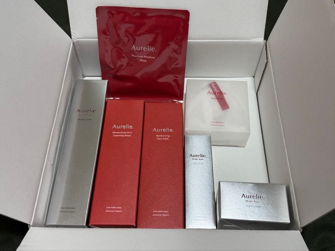 即購入可　 Aurelie. プレミアムエイジング集中ケアコース +泡立ネット