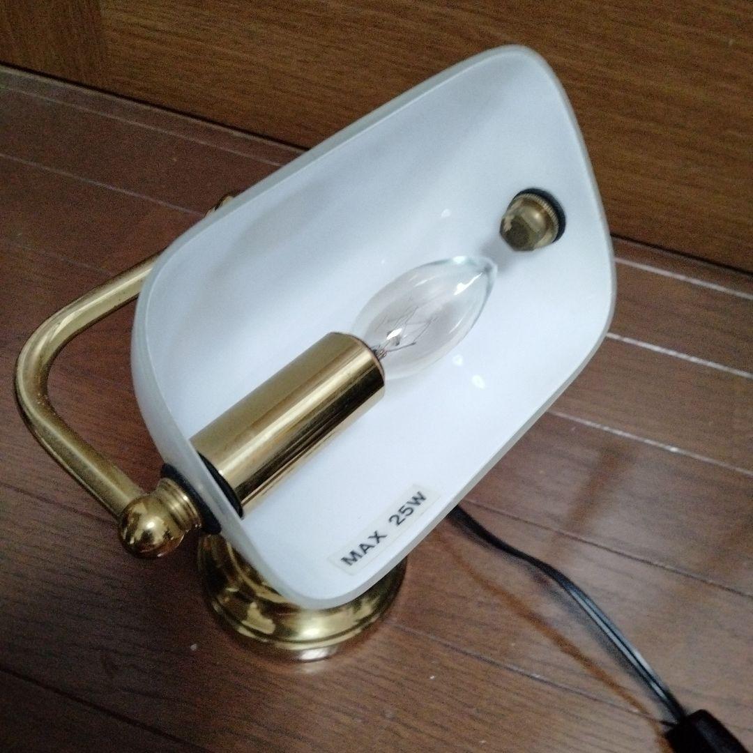 バンカーズランプ　デスクライト　アンティーク　レトロ　ホワイト