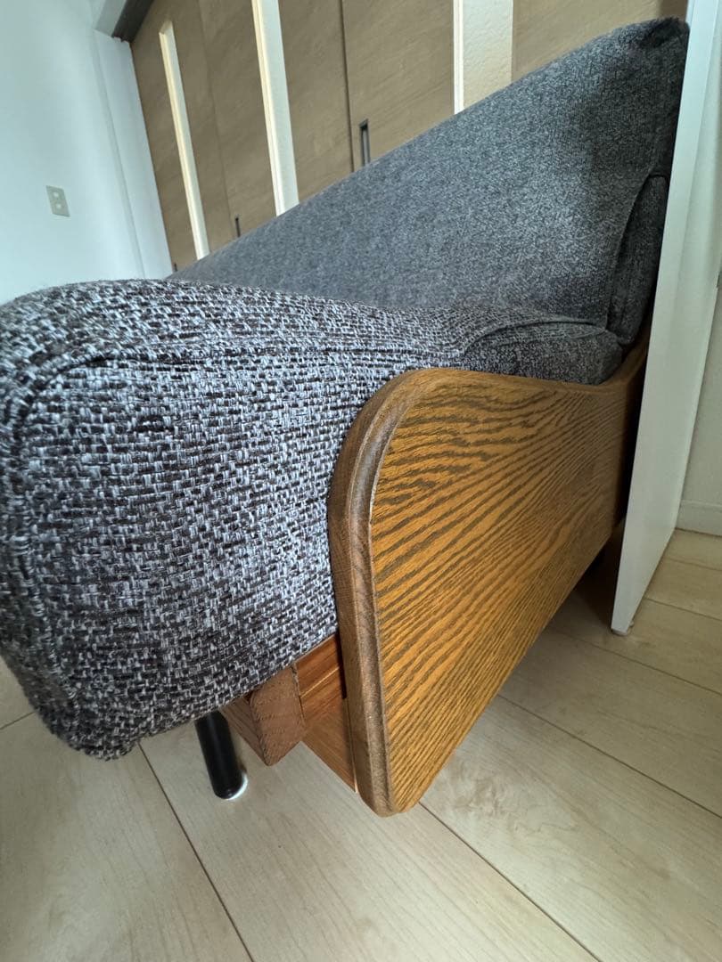 【jn】ハビタソファ グレー 200cm+同色専用カバー