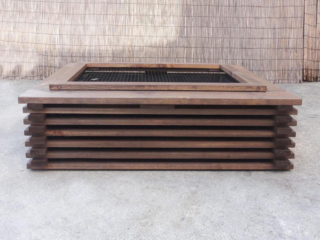 ビオトープ 40Ｌ　トロ舟木枠セット（フラット防鳥網付き）　メダカ・金魚飼育用