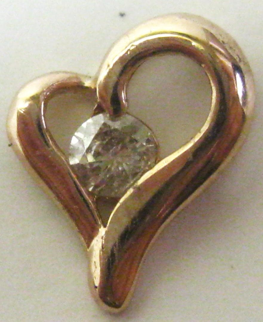 y*u様 K10 10金 イエローゴールド ペンダント ダイヤ 0.1ct 1ヶ