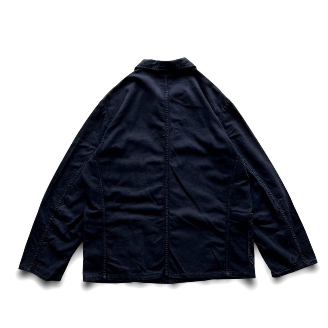 70sユーロワークカバーオール/ヘリンボーンブラック