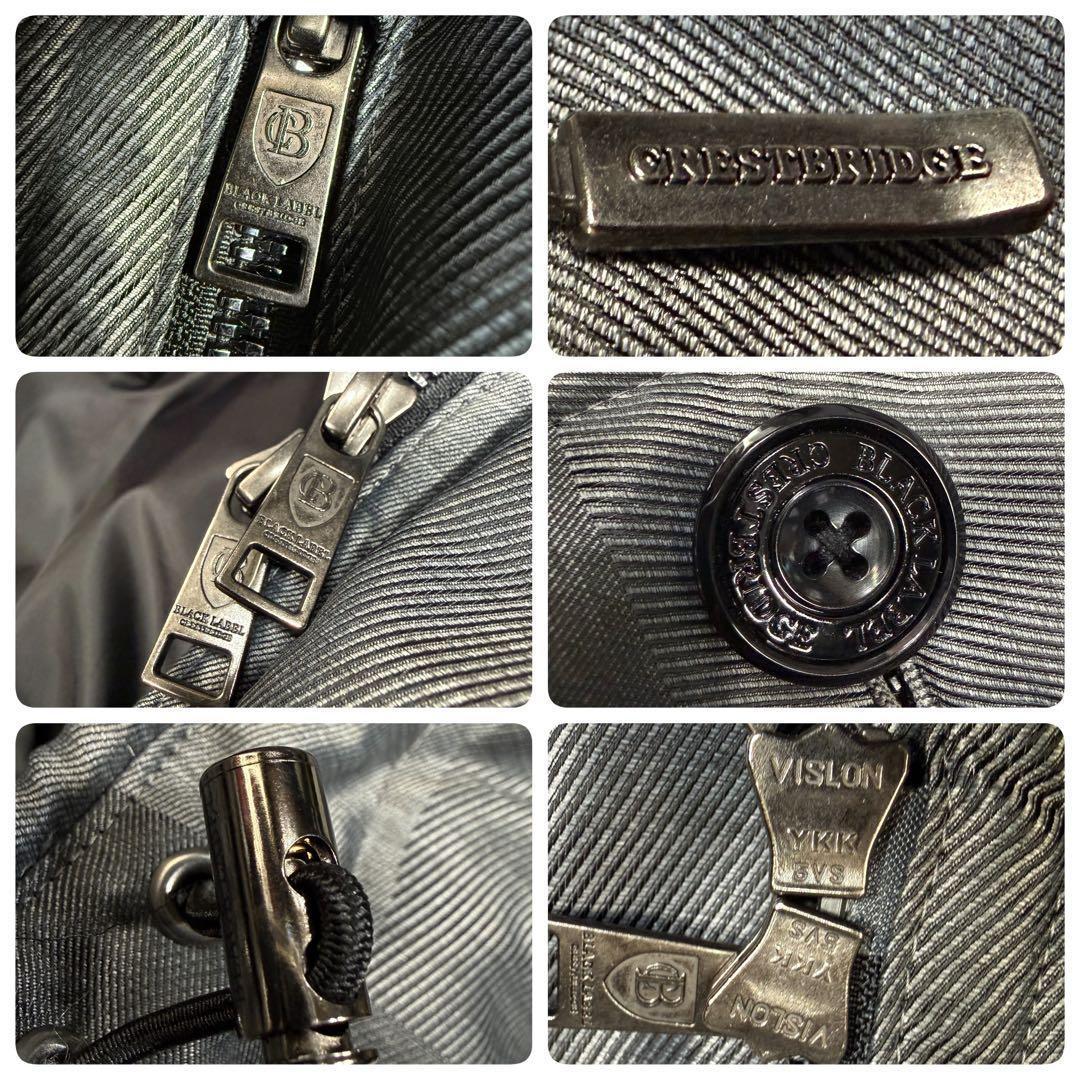 未使用級 ブラックレーベルクレストブリッジ シャドーCBチェック ダウンコートL