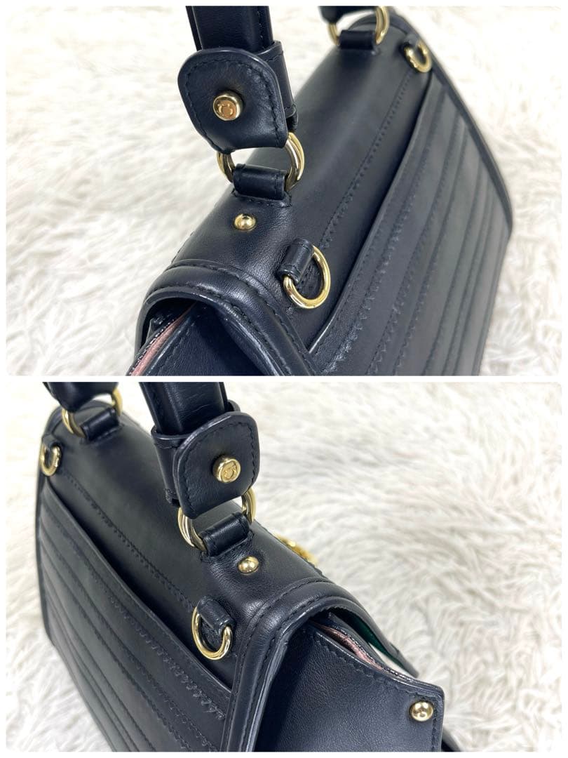 美品‼️ フェラガモ　ハンドバッグ　ガンチーニ　ソフィア　ロゴ金具　レザー