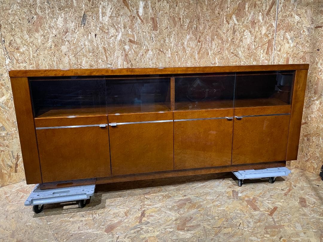 モリシゲ サイドボード リビングボード ローボード 飾り棚　444050