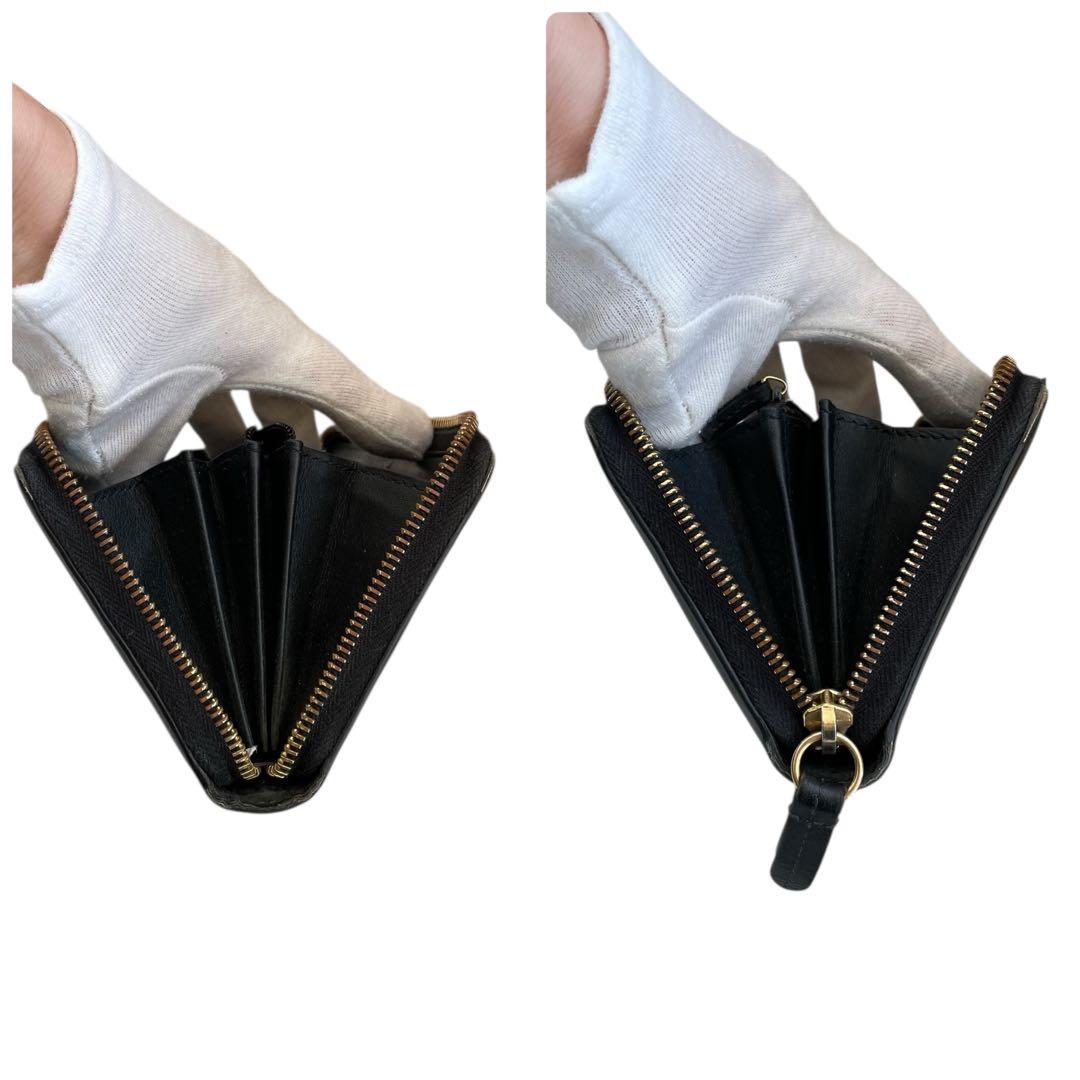 【美品】GUCCI 長財布 シェリーライン レザー ゴールド金具 オールドグッチ