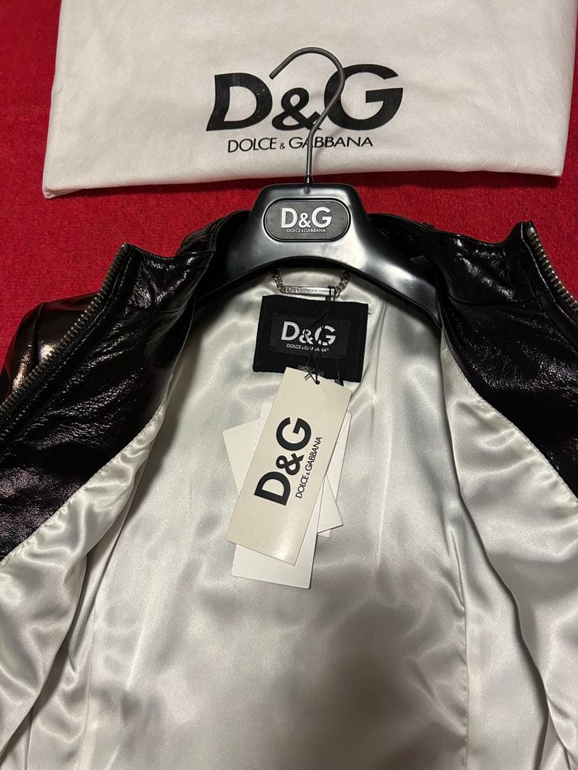 D&G ドルガバ ライダース ラムレザージャケット