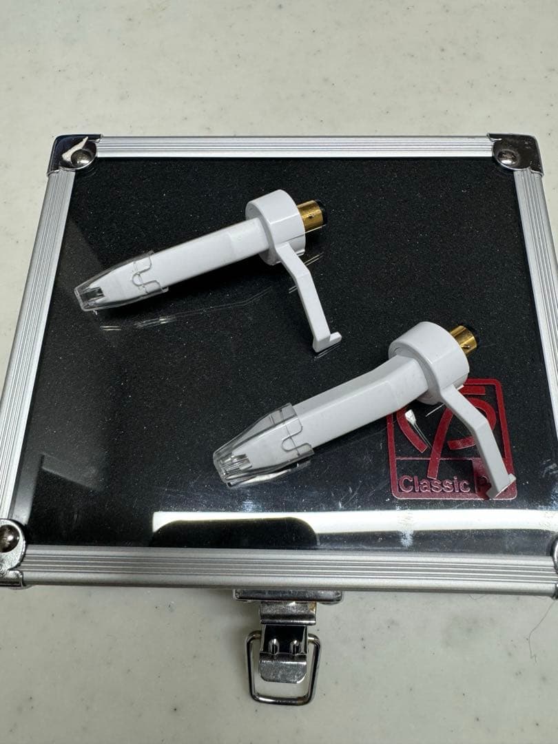 樽屋レコード針 TW-03M 白針 ケース付き2本セット