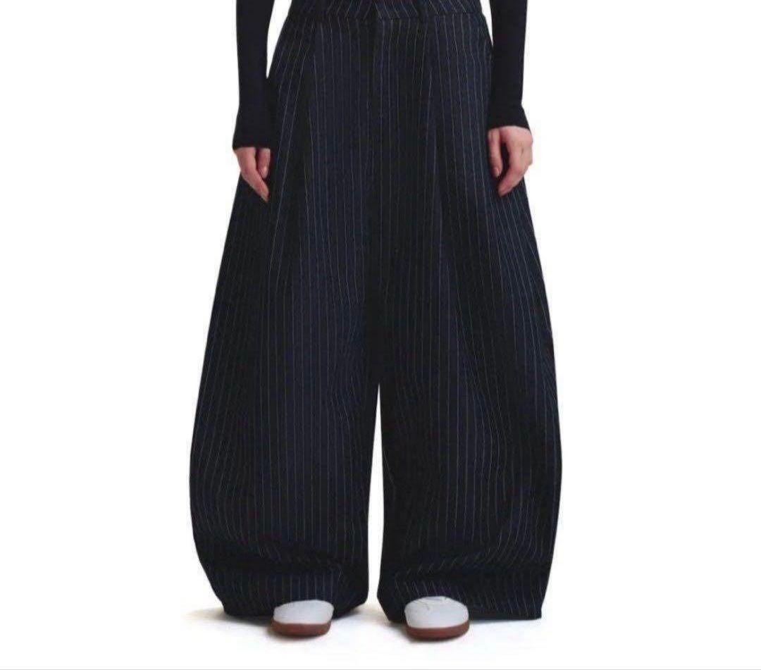 PUSH PUSH ストライプ ワイドパンツ Mサイズ