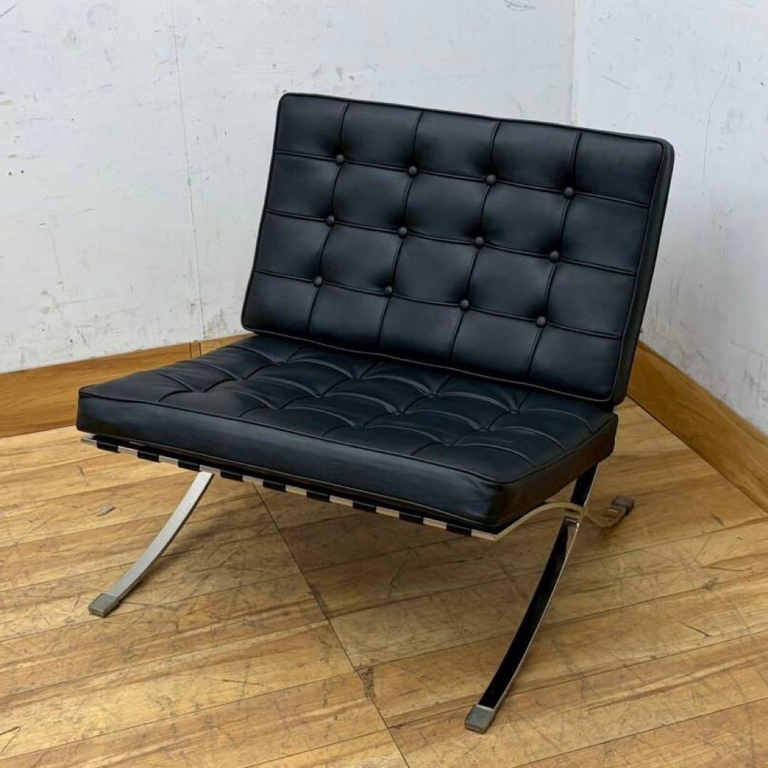 美品Barcelona Chairバルセロナチェア　リプロダクト品1人掛けソファ