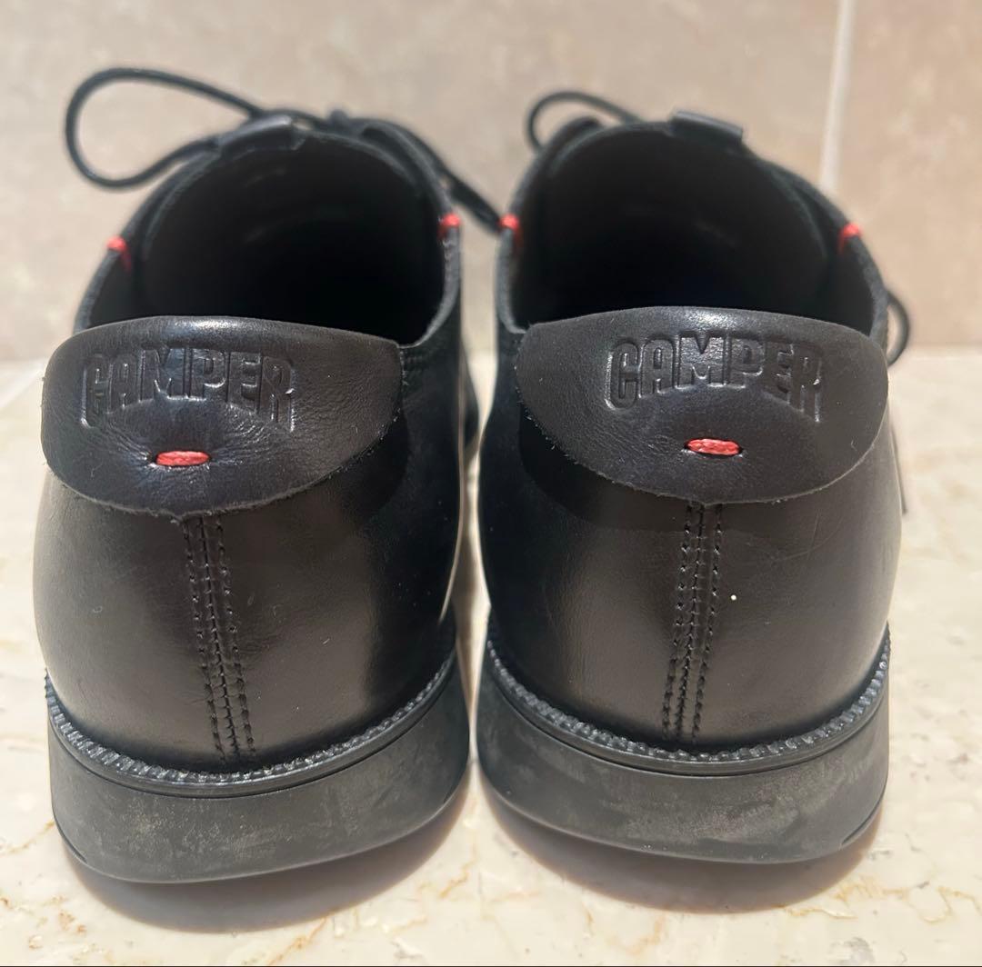 カンペール　ブラック　レザー レースアップシューズ　39ローファービジネス