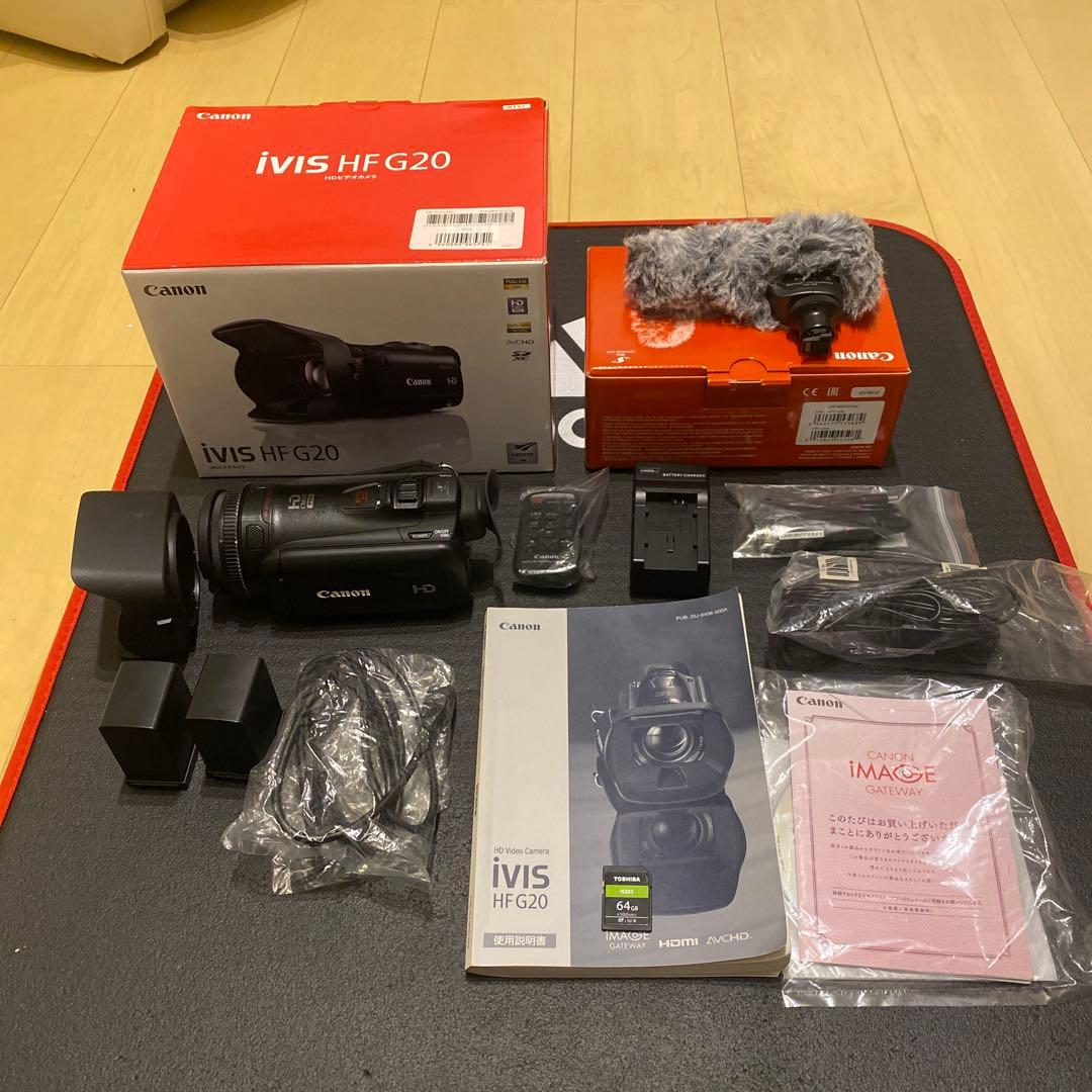 Canon ivis HF G20 64gbメモリーカード、マイク付き