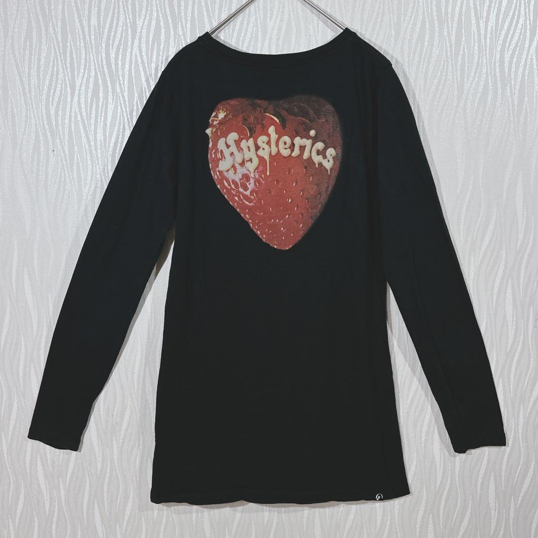 （ヒステリックグラマー）スカル×いちご バックプリント ロンT FREE 日本製