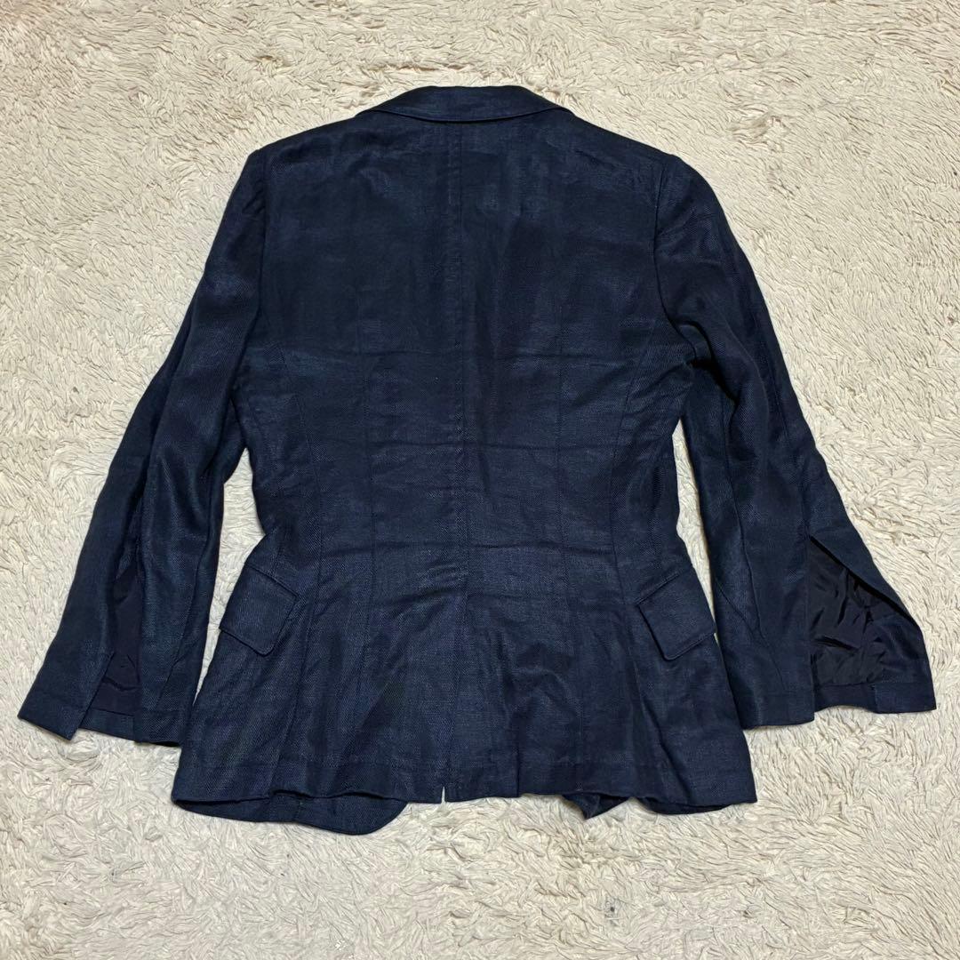 ジュンヤワタナベ コムデギャルソン リネン 麻 袖口スリッド 紺 ネイビー