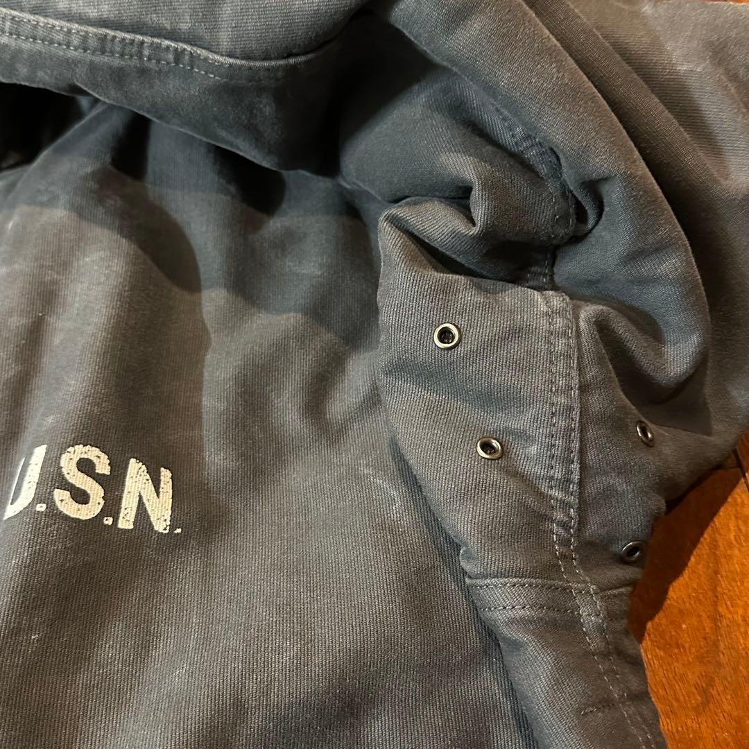 HOUSTON N-1 デッキジャケット 38 ヤレ感 フェード 40s 50s