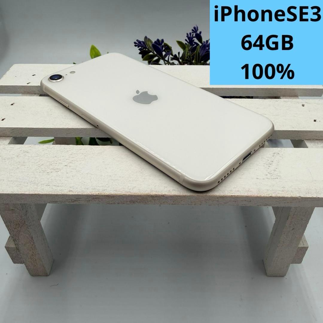 【美品】iPhone SE第3世代 64GB スターライト 405