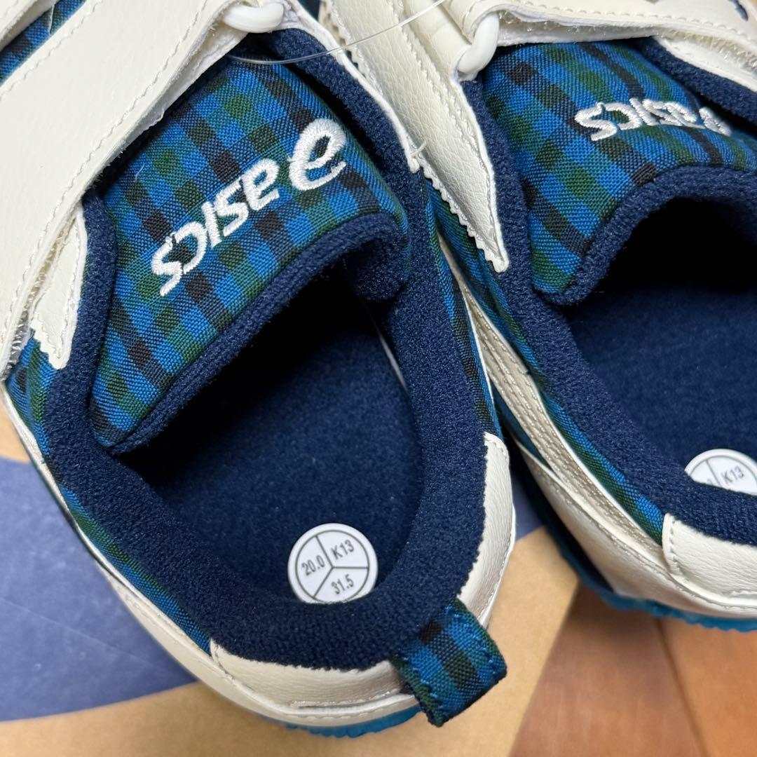 familiar　ファミリア　asics チェック柄 靴 新品　XB 20センチ