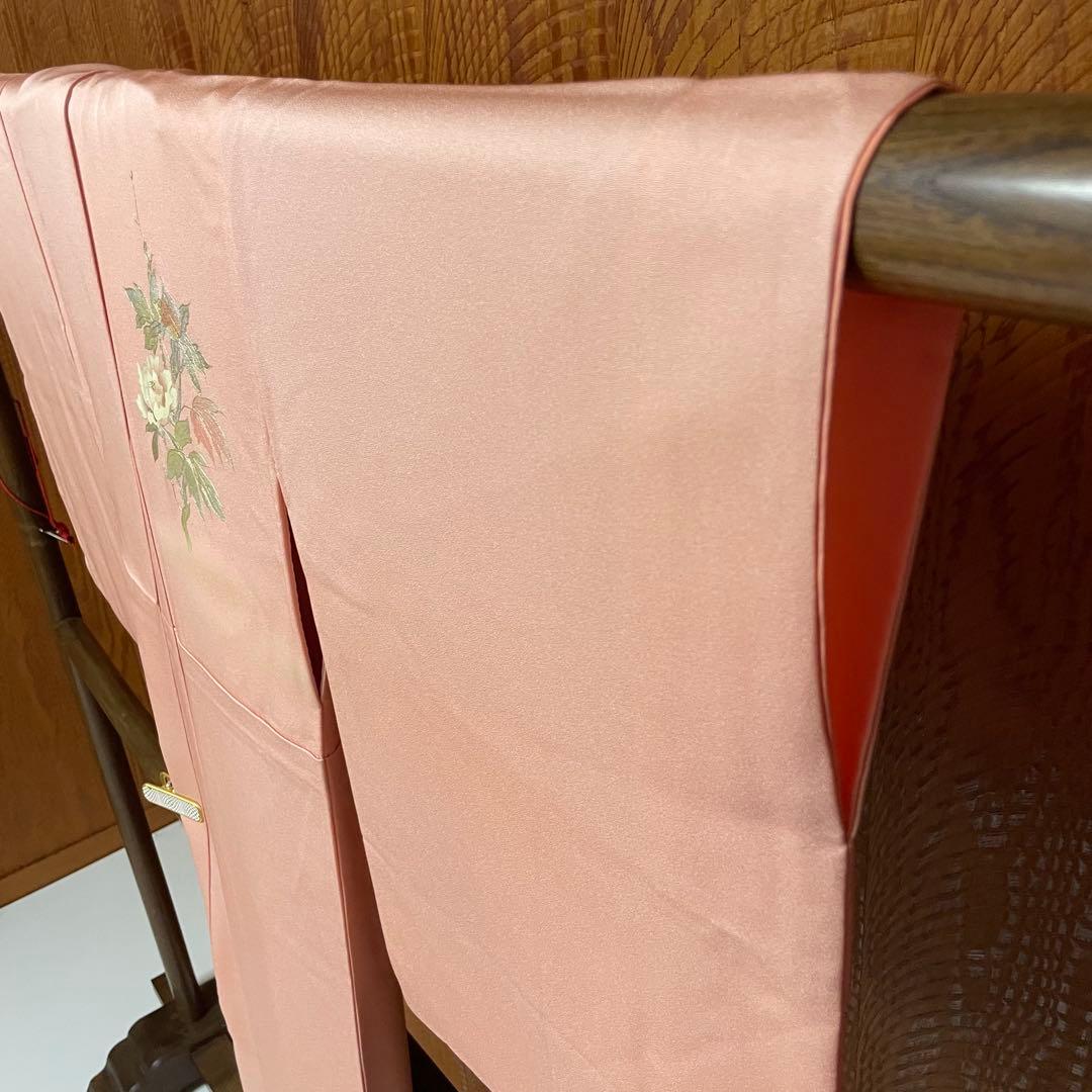 落款あり 【金彩友禅 和田光正 】付下げ 牡丹文様 正絹 裄65.5 v118