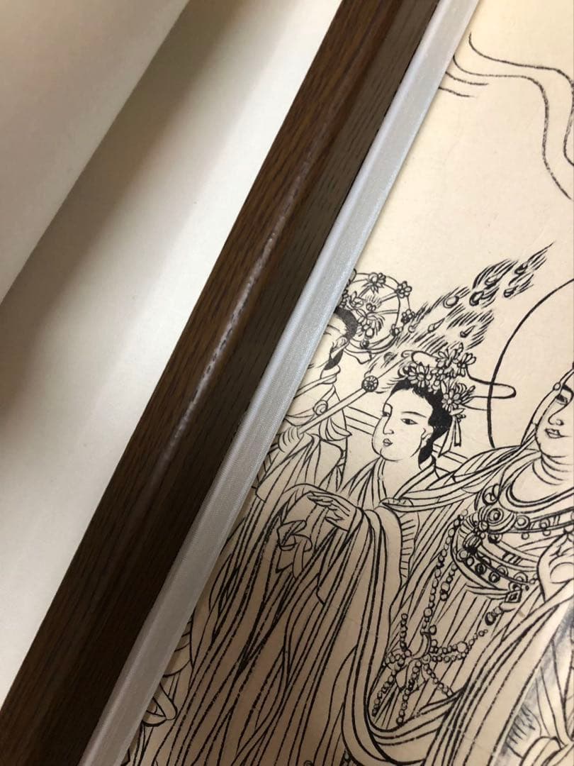 中国美術 佛画 巻物 傅香 絵［八十七仙人図］紙本　肉筆　32！