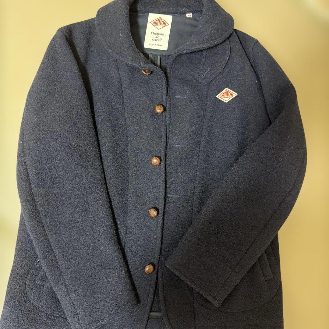 DANTON ウールモッサジャケット JD-8237 WOM 【ネイビー•42】