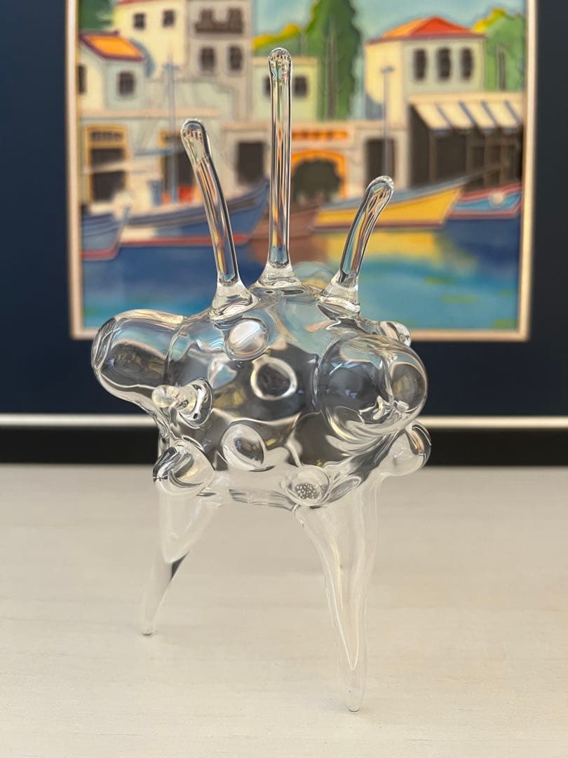 ボヘミアン　ガラス　レネ　オブジェ　チェコ