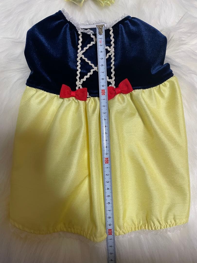 犬用 白雪姫風ドレス 花飾り付き