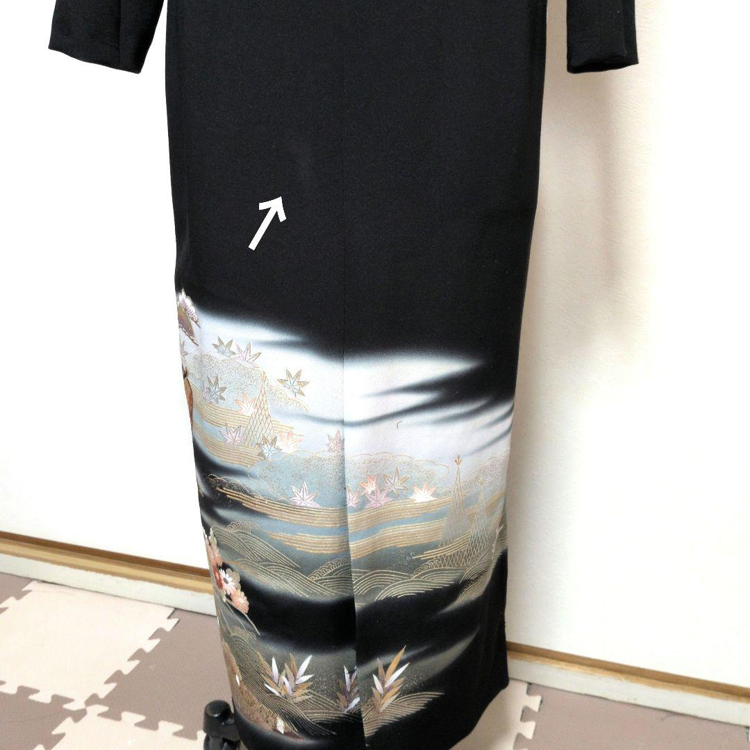 留袖リメイクタイトラインワンピースハレの日結婚式　発表会　卒業式パーティー13号