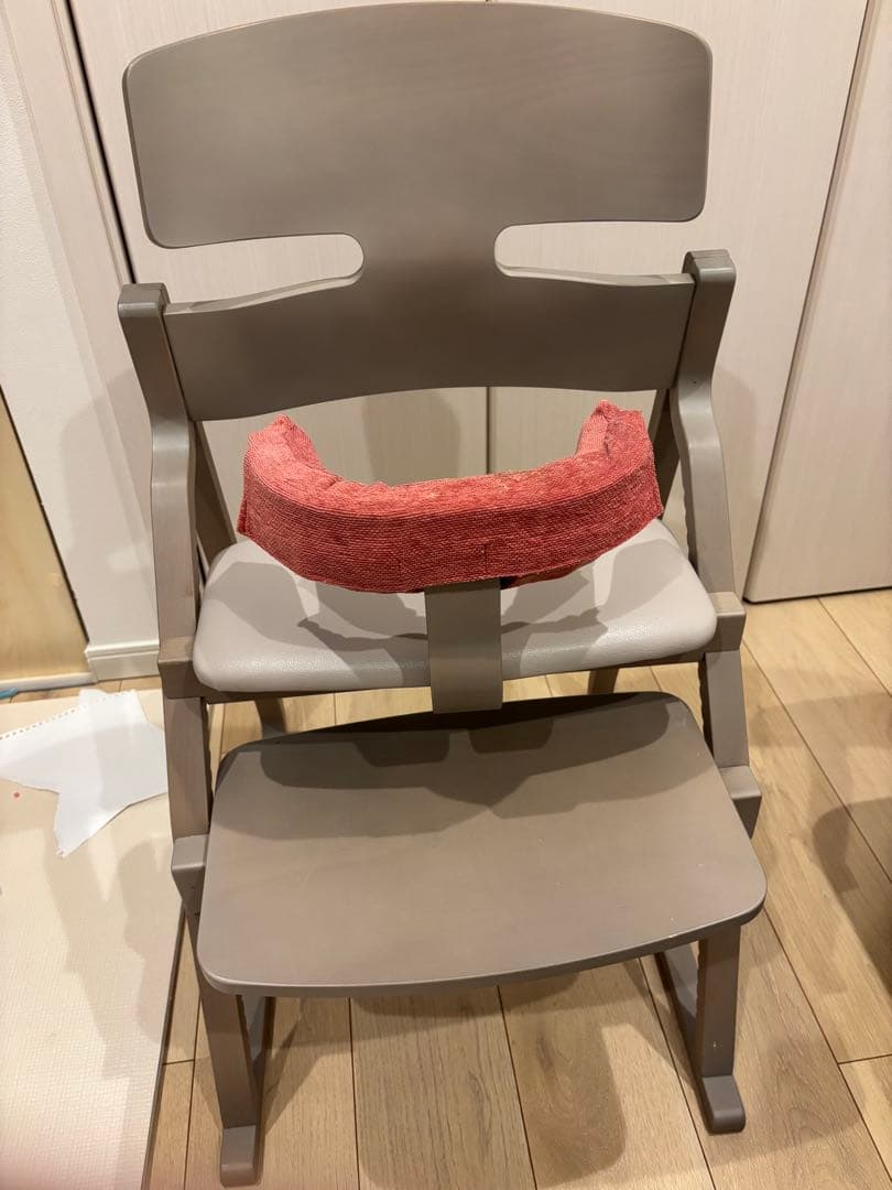 豊橋木工 アップライト チェア ベビーシート　ホールドクッション　ペブル　ピンク