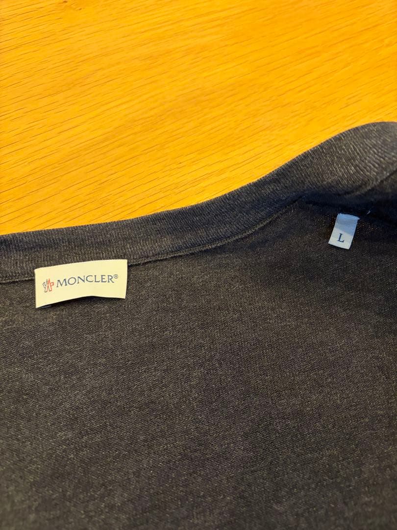 MONCLER ダークグレー カーディガン Lサイズ