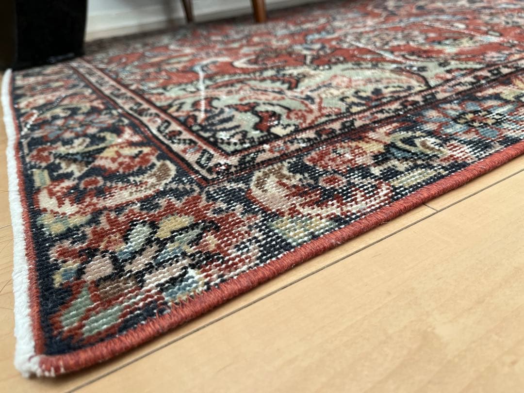 【Nica】トルコヴィンテージラグ　ブラウンレッド