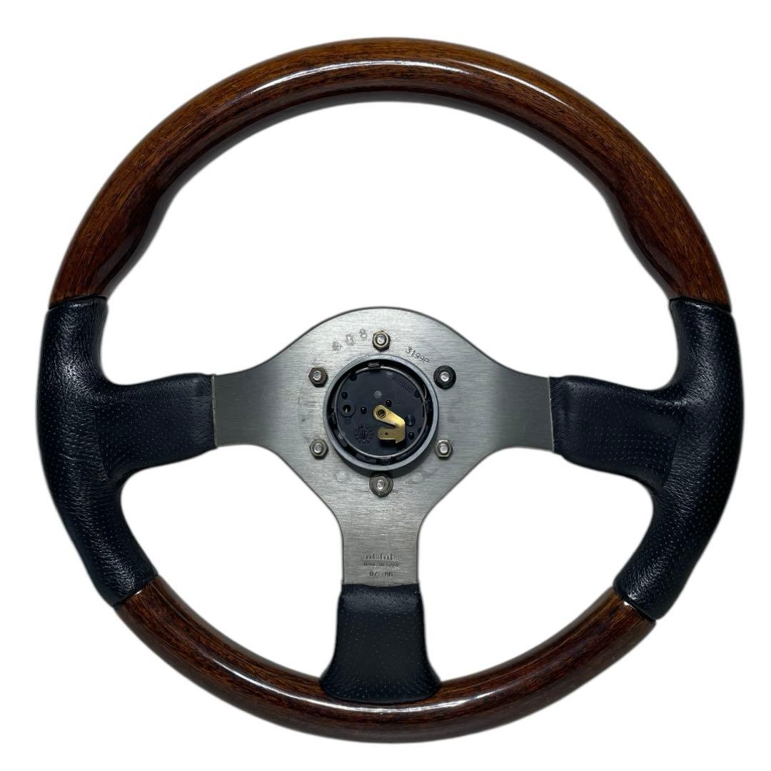 ❤️セール❤️モモファイター ウッドレザー　ステアリングホーン　ハンドル　❤️美品❤️