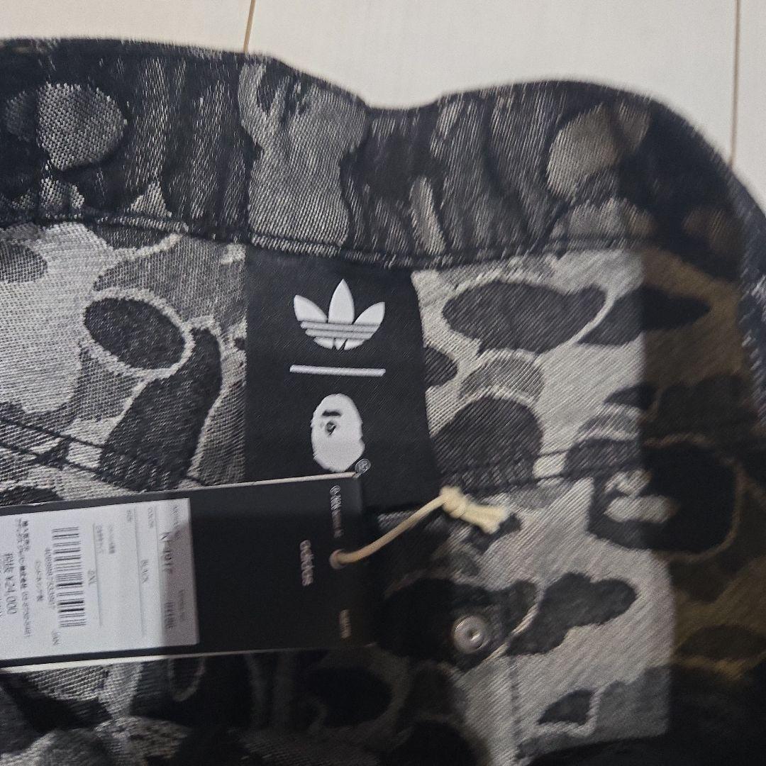 adidas SHARK DENIM JORTS BAPE ブラック