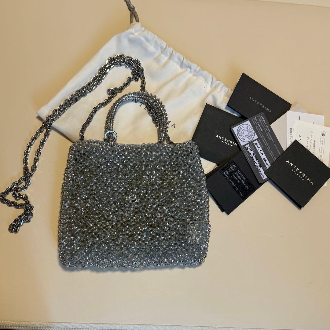 アンテプリマ ミニワイヤーバッグ シルバー