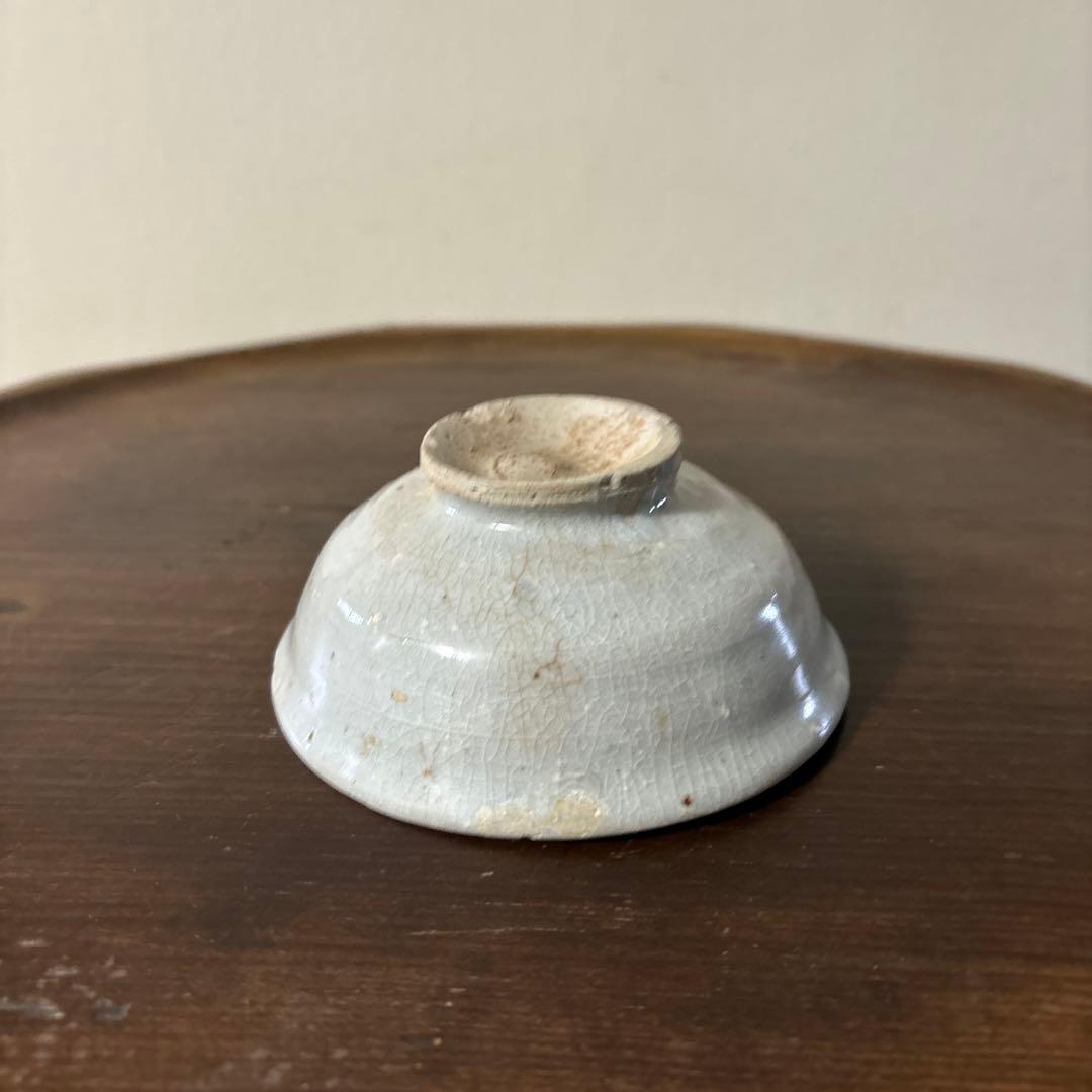 李朝盃　小鉢　白磁　堅手　小服茶碗　韓国アンティーク　古道具　古民芸　古陶磁