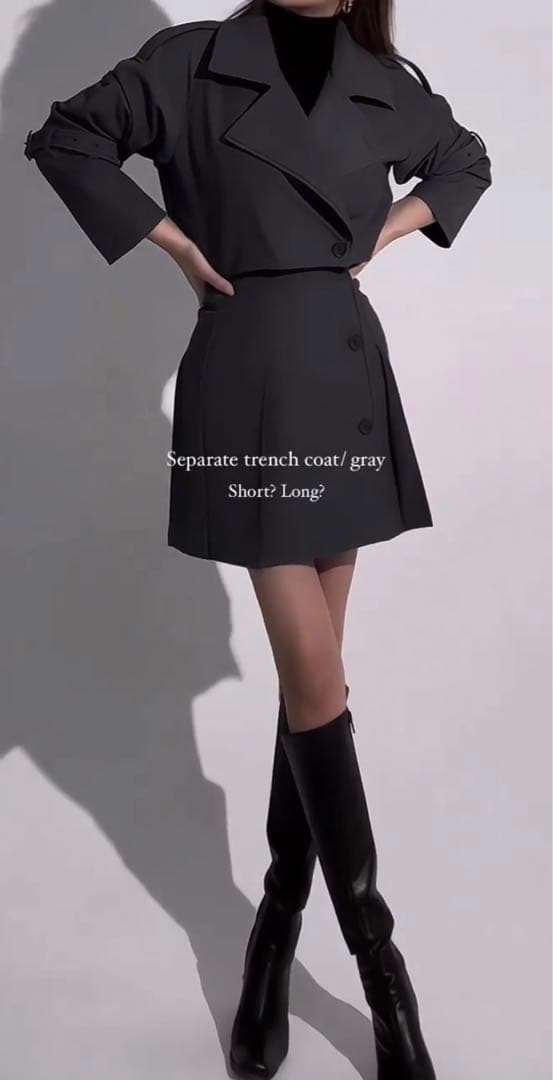 【タグ付き未使用】mavimoon トレンチミニコート　セットアップ