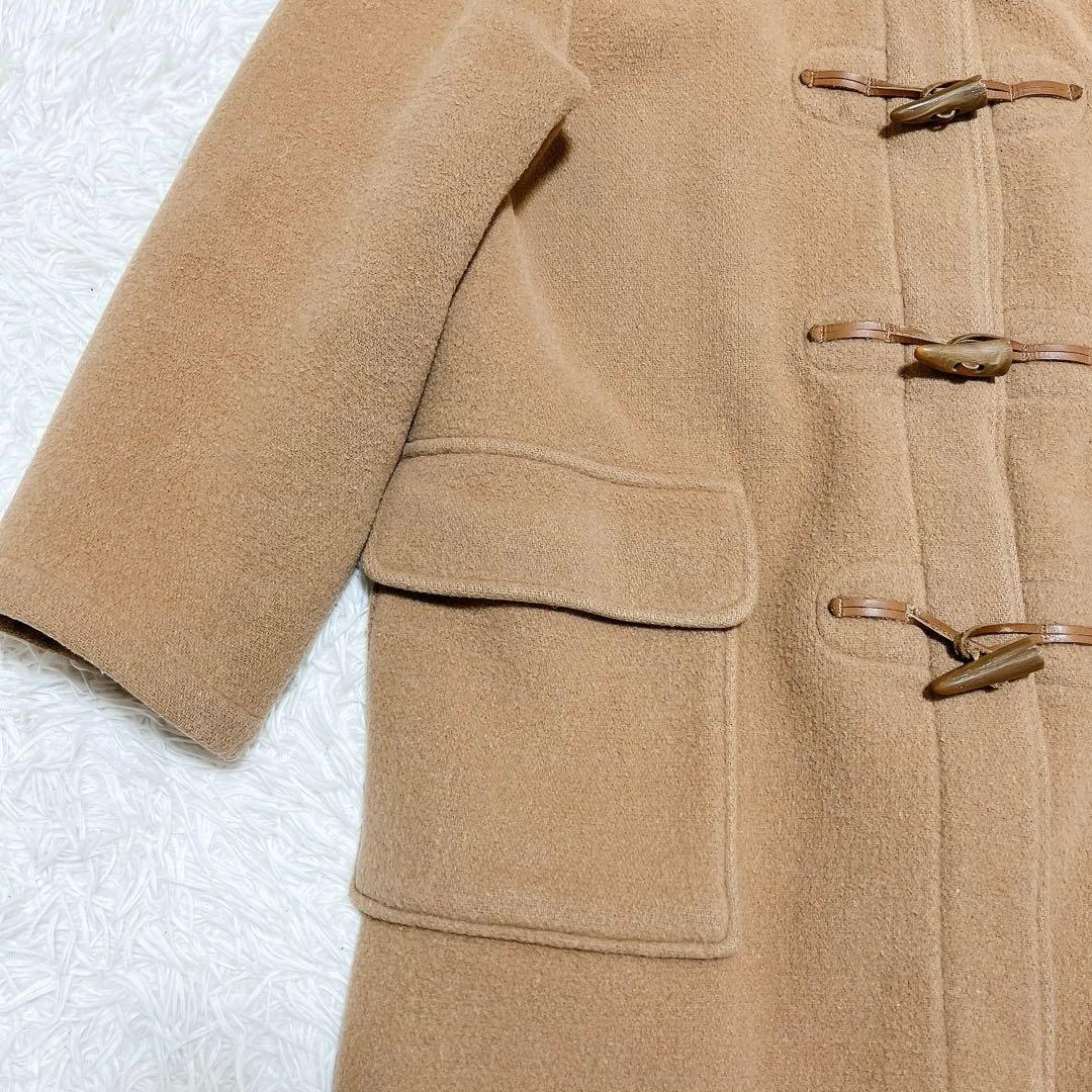 グローバーオール ダッフルコート 英国製 チェック ウール ベージュ US40