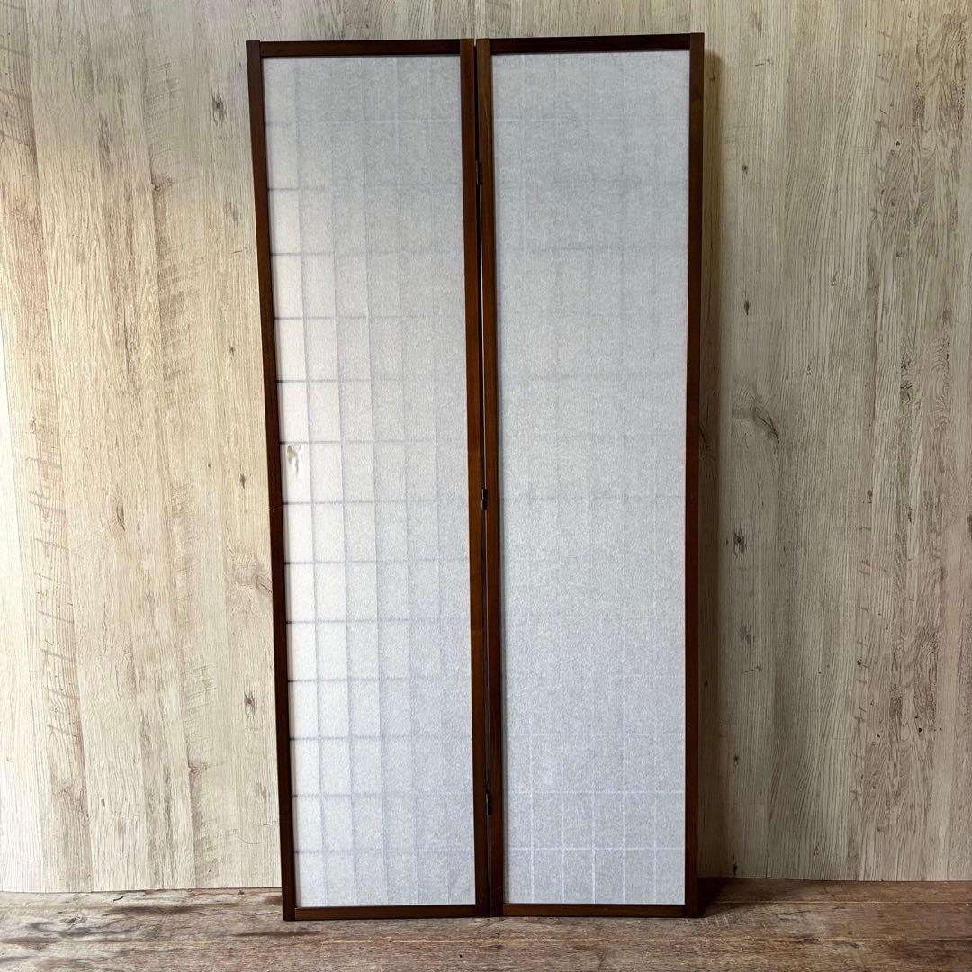 障子スクリーン 木製フレーム パーテーション 衝立 和風 2連+4連 目隠し