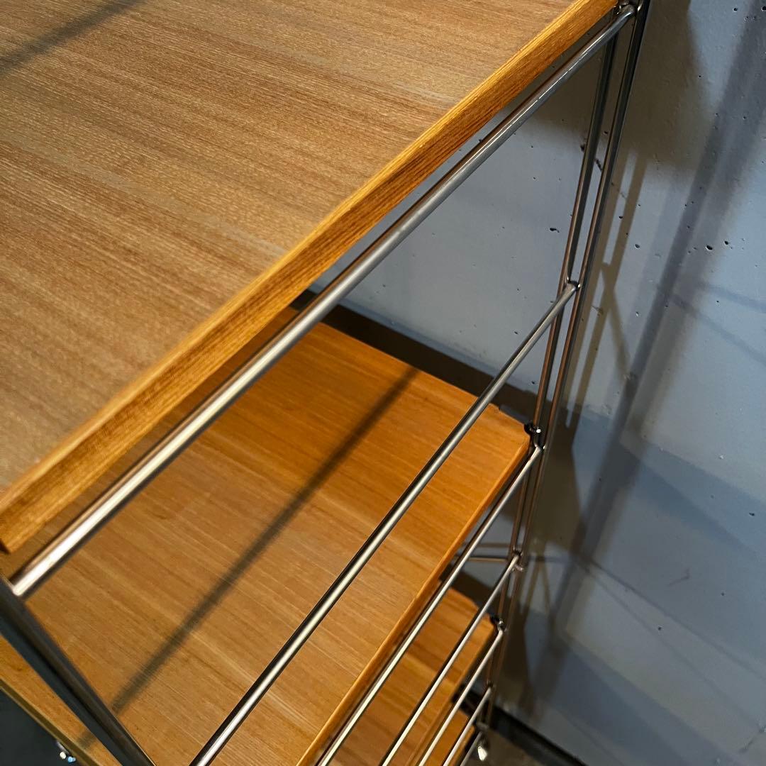 ゆりん★無印 ステンレスユニットシェルフ・タモ材棚セット・棚板６枚