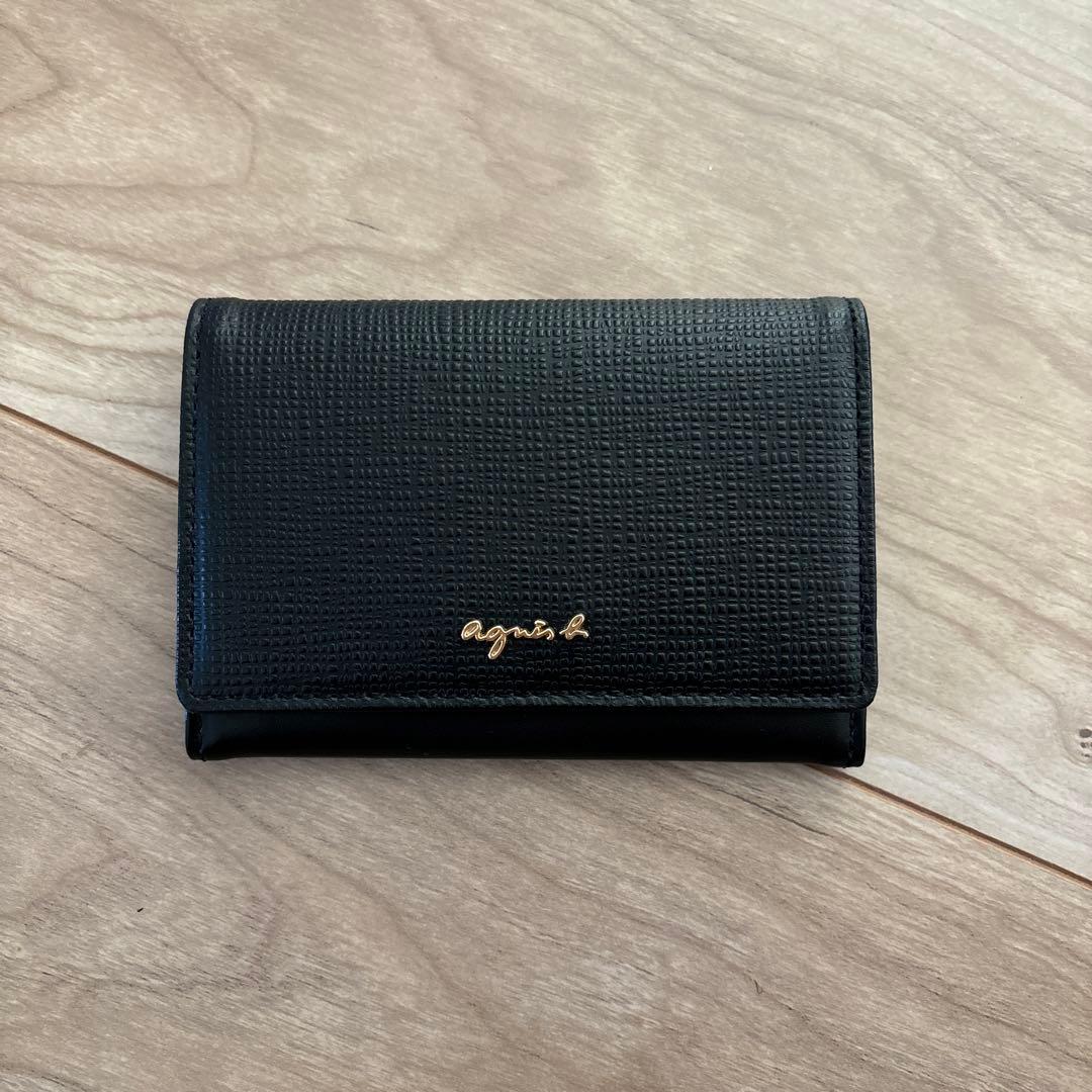 最終値下げ！ 【美品】 agnis b. ブラックレザー名刺入れ