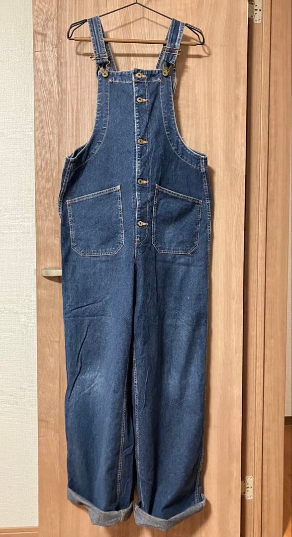 アメリカニーノ デニムオーバーオール　デッキパンツ　サロペット　つなぎ
